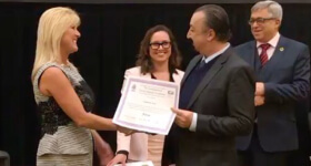 Fellow Certificate Presented to Stephanie Sertic from the Association of Dental Implant Auxiliaries